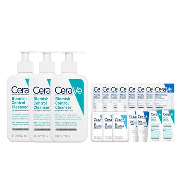 CeraVe 淨膚白泥抗粉痘潔面露 236ml 3入組