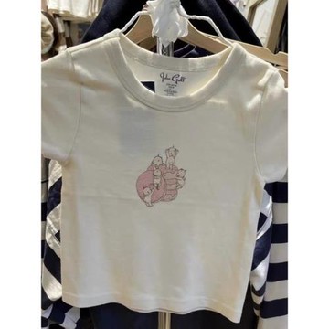 Brandy Girl趙露思同款甜甜圈天使T恤bm短袖純棉修身美式辣妹上衣