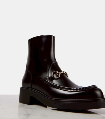 Gucci Horsebit leather ankle boots