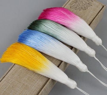 雙色漸變穗 古風漸變色流蘇穗垂直裝飾手 扇墜壓襟掛件書簽小吊穗