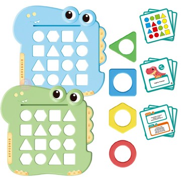 恐龍對對碰 形狀認知 手眼協調 幾何形狀配 益智啟蒙 兒童玩具 顏色認知 兒童桌遊 6998