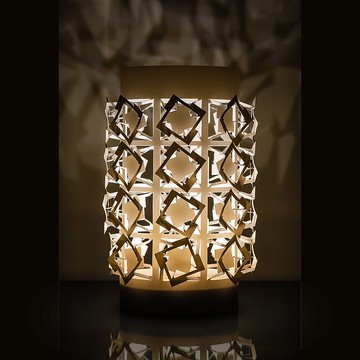 光影紙雕夜燈-幾何紙雕花款