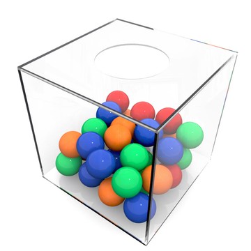 抽獎箱  透明有機玻璃板打印加工抽獎箱年會黑色定做亞克力盲箱【MJ17917】