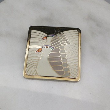 南瓜Vintage。Laurel Burch 1980s 手工 珐瑯 項鍊頭