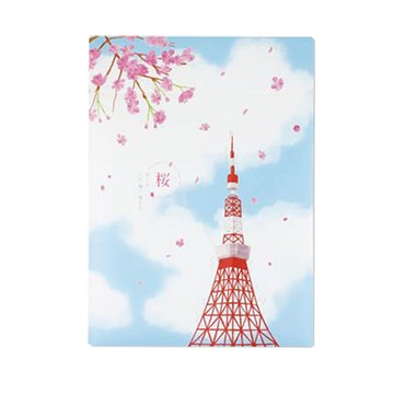 珠友Chuyu PP直式單扣文件袋/A4/SA-10506-02/櫻落鐵塔