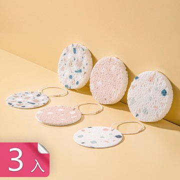 【荷生活】加厚易乾木漿棉材質強力去油污洗碗棉 豐富起泡清潔用菜瓜布-3入