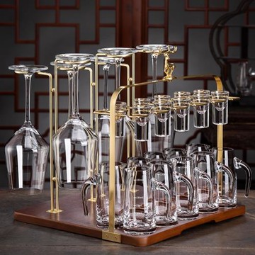 玻璃白酒杯分酒器套裝家用輕奢高檔紅酒葡萄酒杯創意一體組合酒具