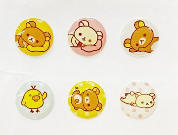 【震撼精品百貨】Rilakkuma San-X 拉拉熊懶懶熊 iPhone、iPad  按鍵貼-躺#17875 震撼日式精品百貨