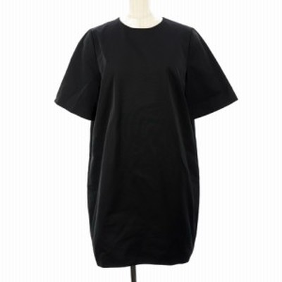 中古 ザ シンゾーン The Shinzone ワンピース ひざ丈 クルーネック 五分袖 34 黒 ブラック Tm レディース 通販 Lineポイント最大1 0 Get Lineショッピング