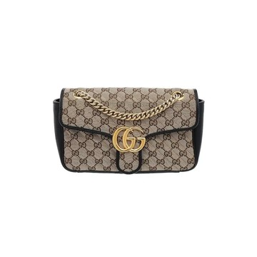 GUCCI 443497 GG MARMONT 經典緹花鏈條包翻蓋包肩背包