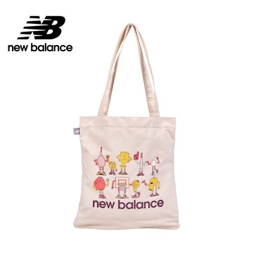【New Balance】 NB 插畫帆布托特包/手提袋_中性_杏色_LAB51503DTR