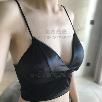 【2件裝】抹胸性感女士綢緞三排八扣帶胸墊裹胸小背心吊帶內衣【倪醬小鋪】
