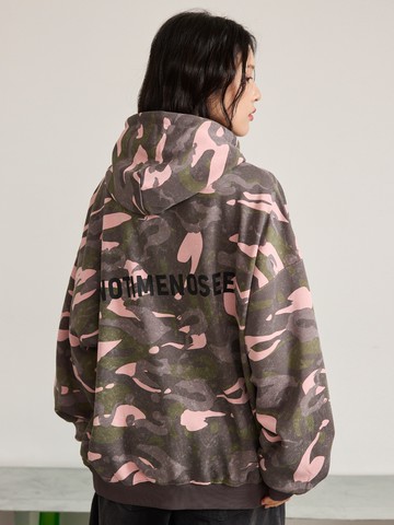 個性街頭迷彩長帽T