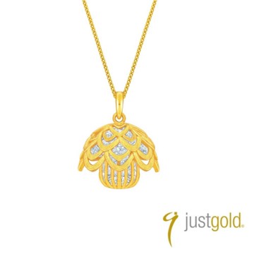 【Just Gold 鎮金店】奇妙幻想 純金系列-蘑菇吊墜