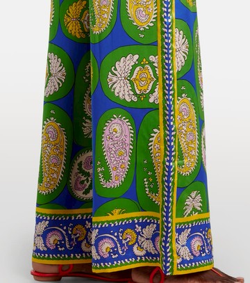 Alémais Printed silk satin wide-leg pants