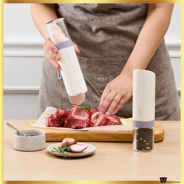 LocknLock 電動鹽和胡椒研磨機,USB-C 可充電可調研磨機