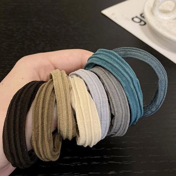 獨特簡約直線大腸髮圈10件組 (顏色隨機)  隨機的