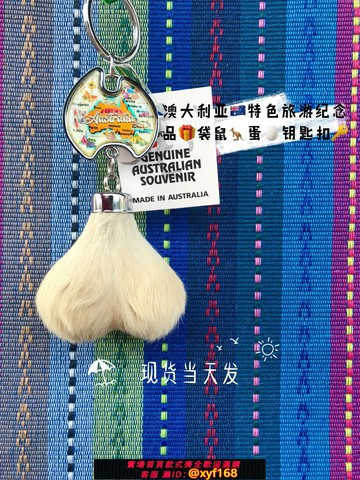 {保固一年 可打統編}現貨袋鼠蛋蛋鑰匙扣澳大利亞制造旅游紀念品網紅毛絨掛件生日禮物