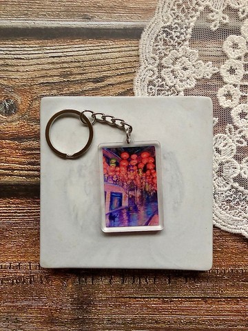 香港風景鎖匙扣-留(利東街,亦稱囍帖街)