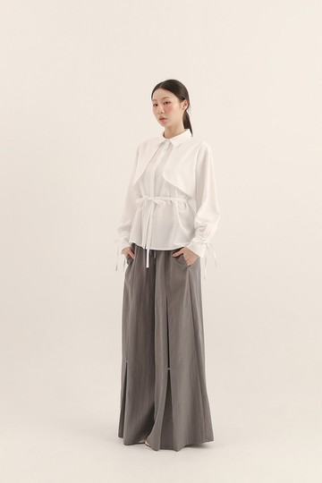 【經典原創】Mansheng_蔓生多層次寬褲_CLB511_灰棕