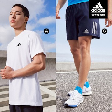 【adidas 愛迪達】 休閒運動短袖上衣 T恤 短褲 運動褲 吸濕排汗 男 (多款任選)
