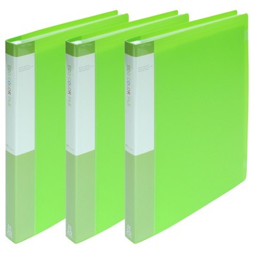 ECO Chungwoon PP彩色半透明文件夾 A4 20頁  淺綠色  3本