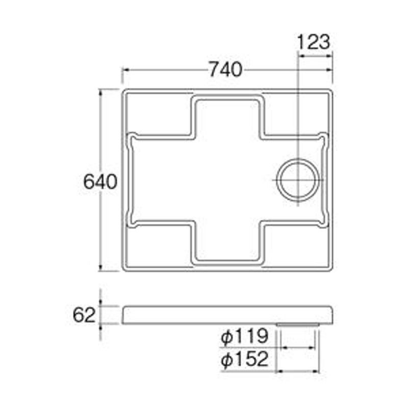 激安超特価 SANEI H5412-640 洗濯機パン