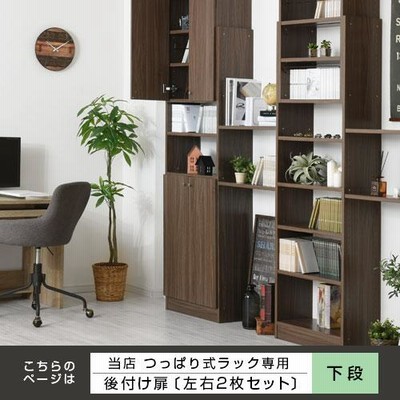 扉 本棚 収納棚 下段 本体別売り 扉付き 突っ張り棚 突っ張り ラック