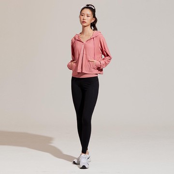 ULTRACOOL-涼感寬版連帽短外套-乾燥玫瑰