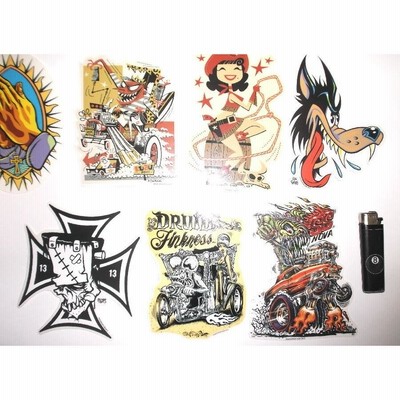 ★ロウブロー・カスタムカルチャー系 ステッカー 6pcs 新品 楽天市場】ステッカー 軽トラック モンスター かっこいい