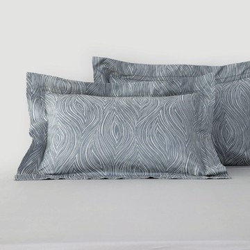 克萊歐色織緹花繡洞400織純棉歐式枕套2入 幻境