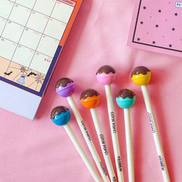 巧克力棒棒糖筆 甜點造型中性筆 廣告筆可愛文具筆 抽獎宣傳活動 公關贈品筆 贈品禮品