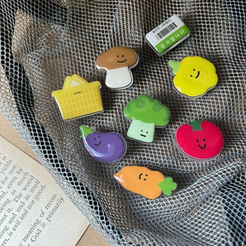 新鮮蔬菜 Clog 鞋 洞洞鞋 鞋扣 八件組