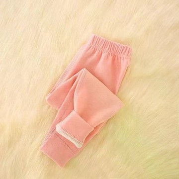 兒童中大童德絨保暖褲秋冬磨毛內穿秋褲女童棉毛褲子男童打底褲子 女童家居褲 秋冬睡褲 兒童保暖打底長褲