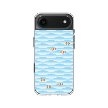iPhone Air Clear Case（相機按鈕） 透明 - Ocean Collection: Let's Sea 海洋系列：一路向海 - 海波交響（小丑魚）