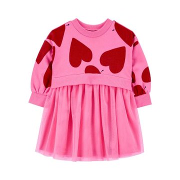 【Carter’s官方授權】 正中女孩紅心洋裝(6M-24M,61cm~86cm)