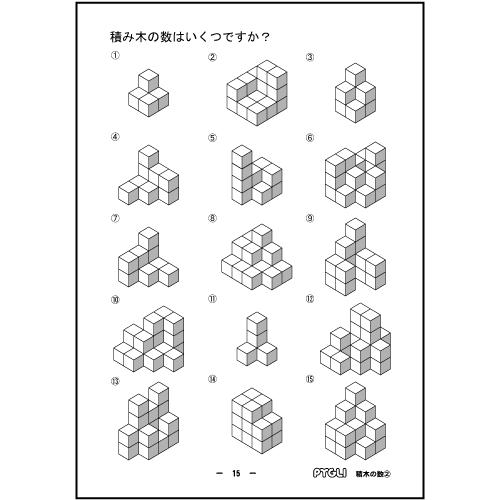 小学校入試対策　能力育成問題集13　積み木の数2