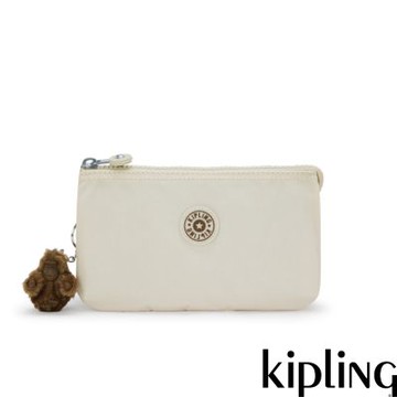 Kipling 沙米色三夾層配件包-CREATIVITY L