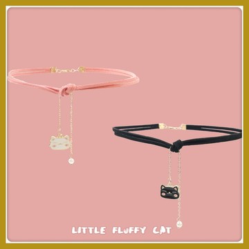 日系少女心可愛貓咪choker項圈  短版鎖骨鏈頸鍊