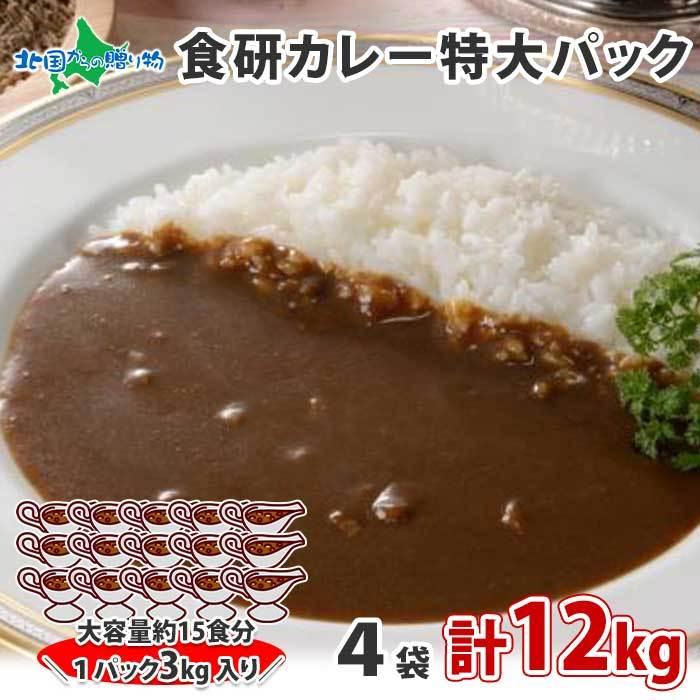 計12kg　業務用　まとめ買い　3kg4袋　食研カレー　LINEショッピング　セット　食品　カレー　お取り寄せ　冬ギフト　レトルトカレー　日本食研　レトルト