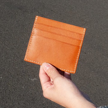 【QueeniQue】名片夾/卡片夾/植鞣皮革 (二色)