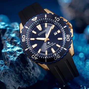 CITIZEN星辰 PROMASTER系列 光動能 經典潛水腕錶 44.5mm/BN0196-01L