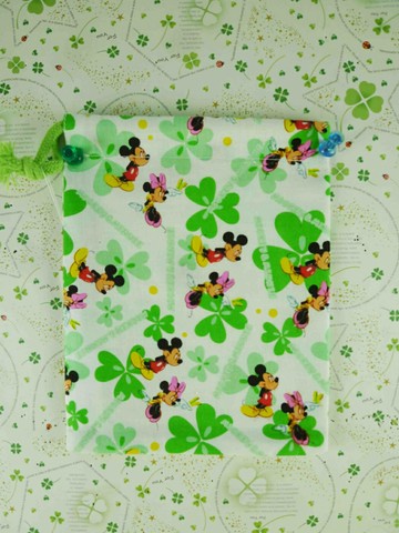 【震撼精品百貨】Micky Mouse 米奇/米妮 束口袋-綠米奇S 震撼日式精品百貨