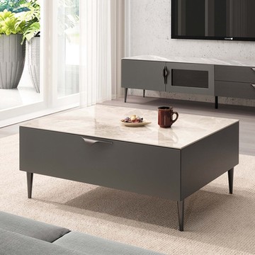 Boden-奧伊3尺岩板單抽大茶几-90x60x38cm