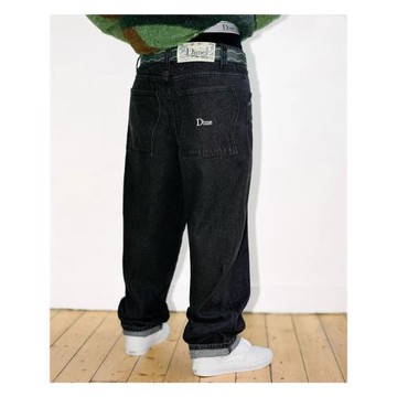 Washed denim pants美式男潮流街頭滑板直筒寬松休閑洗水牛仔長褲