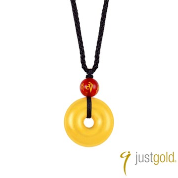 【Just Gold 鎮金店】雋藏 平安順遂 黃金吊墜 (附繩)
