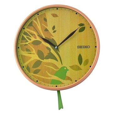 seiko SK037 精工鐘 (QXC243Z) 鳥尾擺錘造型掛鐘 40cm｜樂天領券現折★全館特惠中★指定刷卡回饋10%