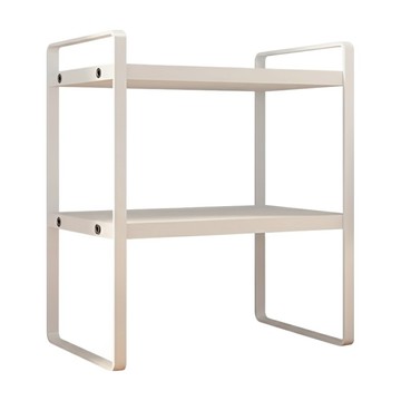 京太陽 雙層簡約桌上收納書架 多層收納設計 加高護欄貼心設計  白色  1個