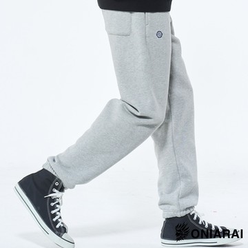 鬼洗 BLUE WAY –CITY系列寬鬆多色束腳針織長褲(灰)