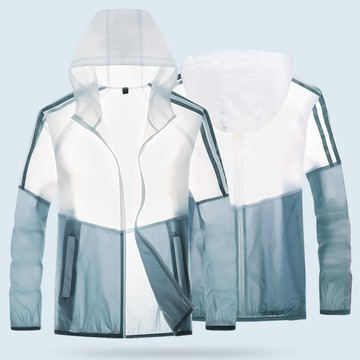 男士冰絲輕薄透氣夾克衫戶外防晒服上衣外套